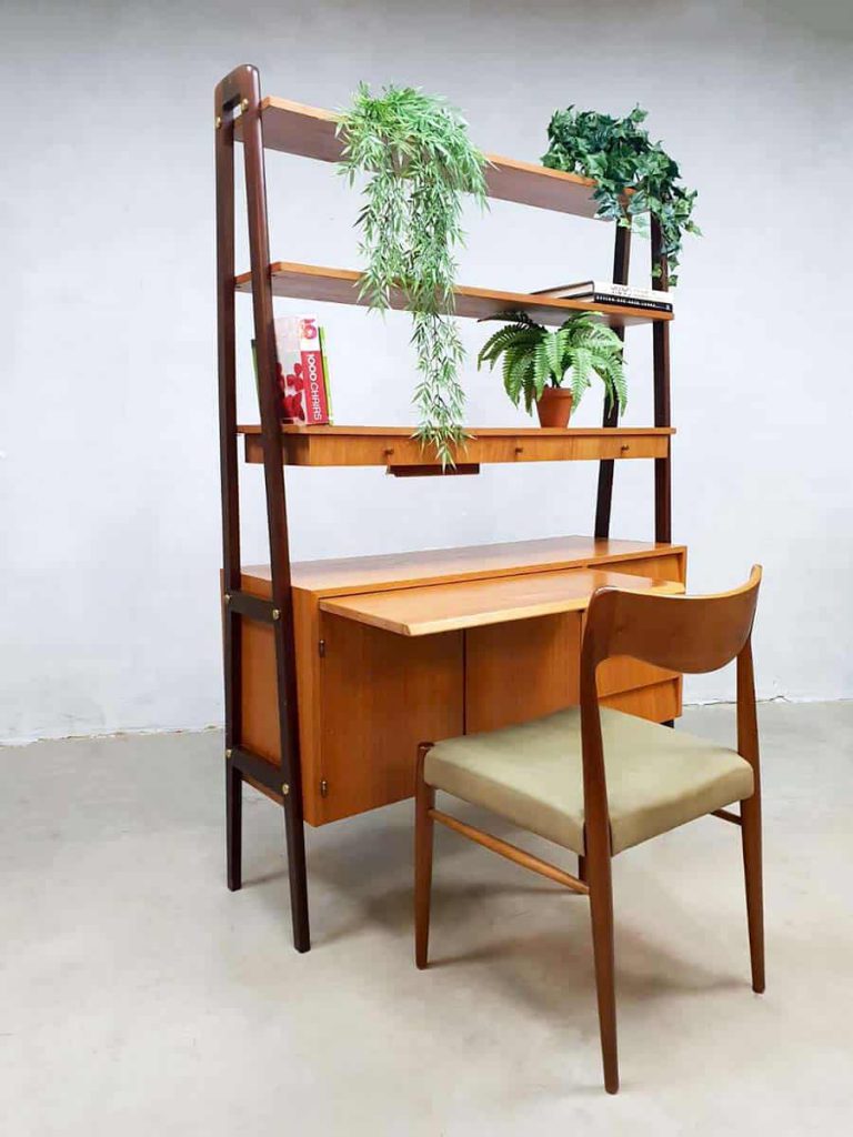 Swedish vintage design room divider desk cabinet wall unit Zweeds bureau