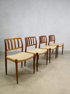 Vintage dining chairs eetkamer stoelen Niels Moller J. L. Møllers Model 83