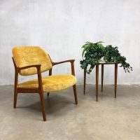 Midcentury modern vintage design yellow arm chair lounge chair