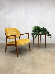 Midcentury modern vintage design yellow arm chair lounge chair