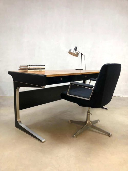 Midcentury modern office desk vintage bureau Osvaldo Borsani Tecno