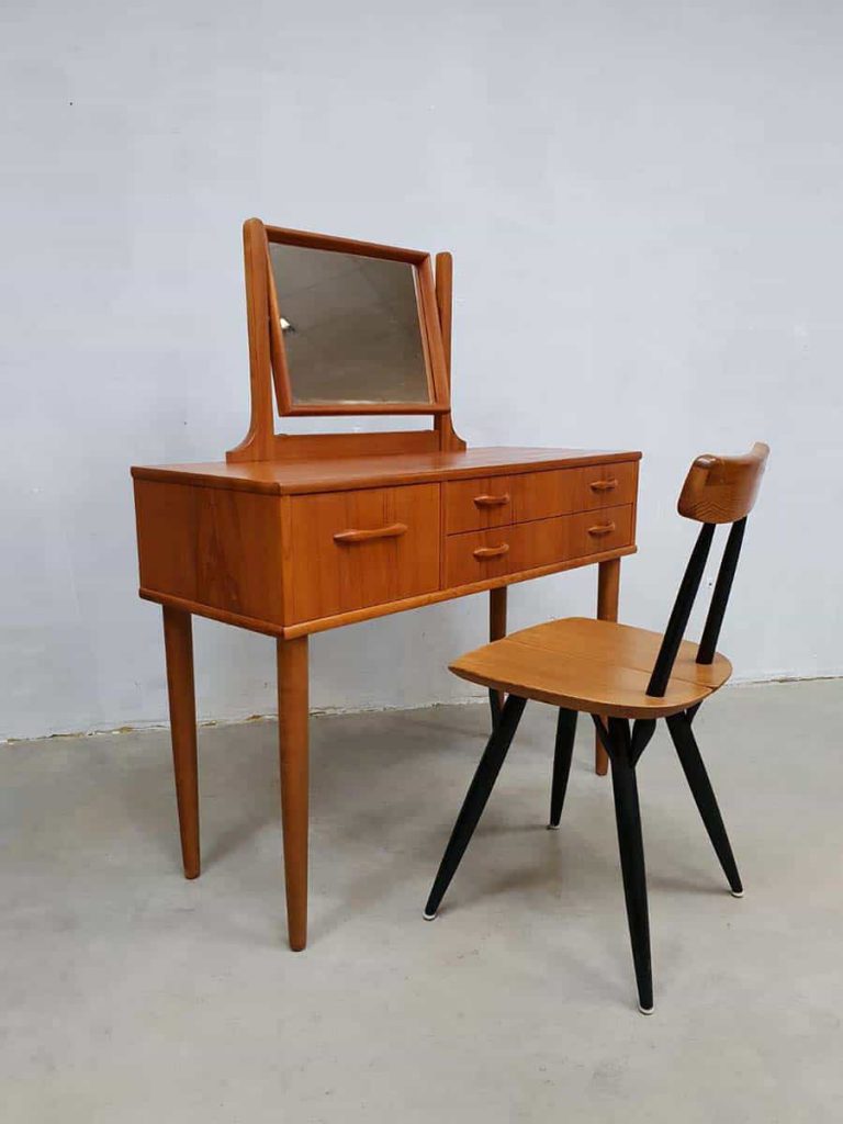 Vintage Danish design dressing table vanity table kaptafel teak fifties sixties
