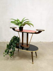 vintage retro plantentafel bijzettafel jaren 50 60 design