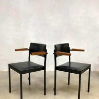 vintage design eetkamer stoel stoelen minimalistisch design skai leer