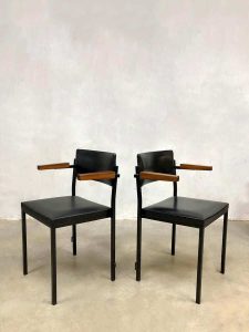 vintage design eetkamer stoel stoelen minimalistisch design skai leer