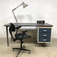 Vintage Industrial writing office desk vintage bureau industrieel Gispen Cordemeyer