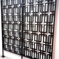 vintage roomdivider wall unit metalen wand object industrieel design