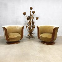 Art deco Tulip lounge chairs tulp stoel hotel ‘Le Malandre’ model Depose