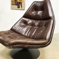 vintage draaifauteuil Artifort Harcourt swivel chair F511 Geoffrey Harcourt