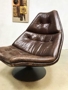 vintage draaifauteuil Artifort Harcourt swivel chair F511 Geoffrey Harcourt