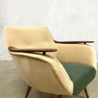 Club chair arm chair velvet Danish vintage design Deens
