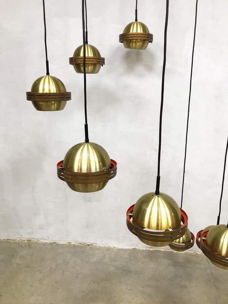 Vintage design cascade pendant lamp hanglamp luster XXL 1960 Bestwelhip