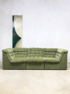 Vintage design velvet modular sofa seating elements bank