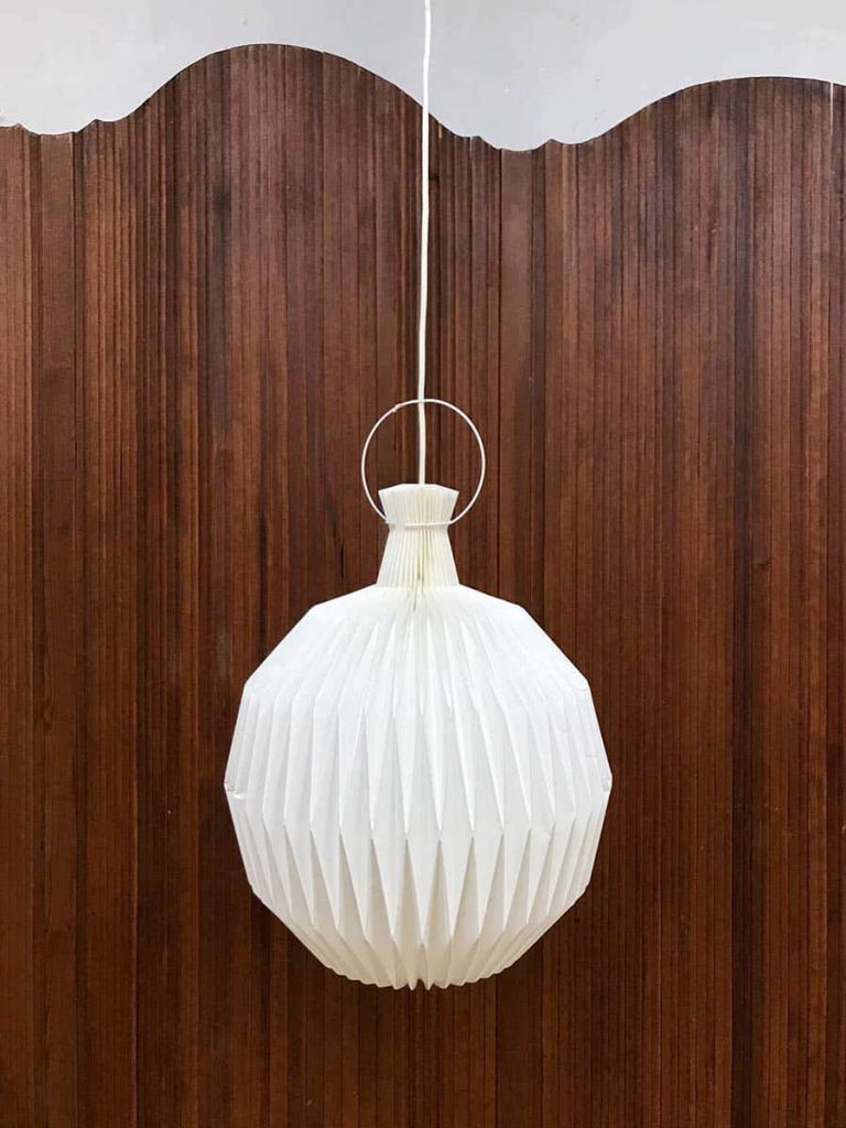 Danish modernist design pendant lamp 'the lantern' plissé lamp le Klint