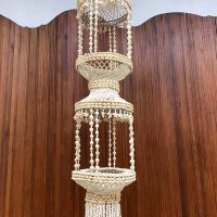 Ibiza style shell chandelier deco schelpen lamp