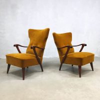 vintage design wingback chair armchair lounge fauteuil luxury velvet scandinavian style danish style
