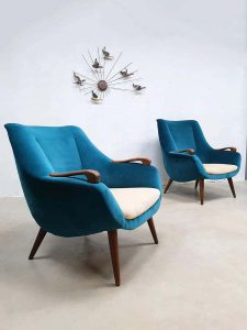 vintage design lounge chairs Scandinavische stijl Scandinavian arm chairs fifties design