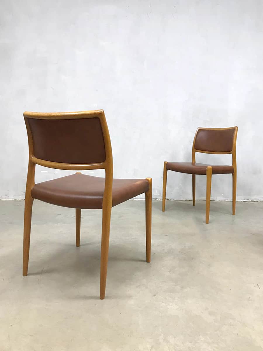 Vintage Danish Dining Chairs Eetkamerstoelen No 80 Niels O Moller