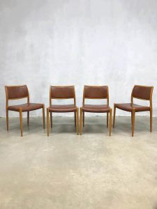 vintage Danish design Moller chairs no 80 dining chairs