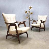 Set Webe Louis van Teeffelen vintage armchairs wingback chairs lounge fauteuils