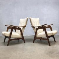 Set Webe Louis van Teeffelen vintage armchairs wingback chairs lounge fauteuils