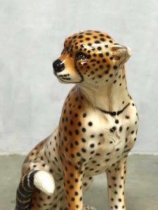 vintage Italiaanse keramieke tijger tiger cheetah Italian ceramic design