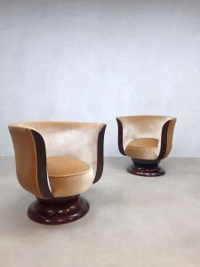 Art deco Tulip stoelen vintage classic Tulip chairs jaren 30 thirties design