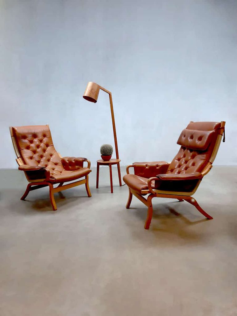 Bruno Mathsson Scandinavian vintage design lounge chair