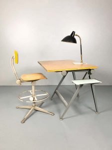 vintage dutch design drawing table industrial tekentafel Wim Rietveld