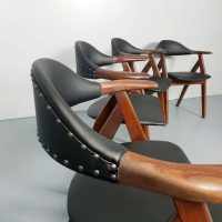 midcentury Dutch design koehoorn dining chairs