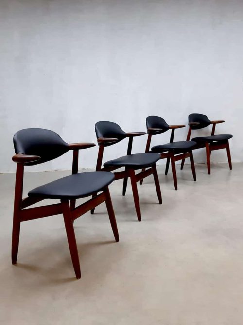 Vintage Dutch design koehoorn stoelen cowhorn chairs Tijsseling