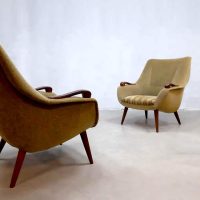vintage design chair lounge fauteuil Danish teak wood