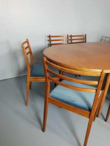 midcentury modern dining table dining chairs set teak
