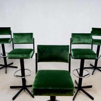 vintage industriele barkrukken horeca barstool stool velvet sixties style