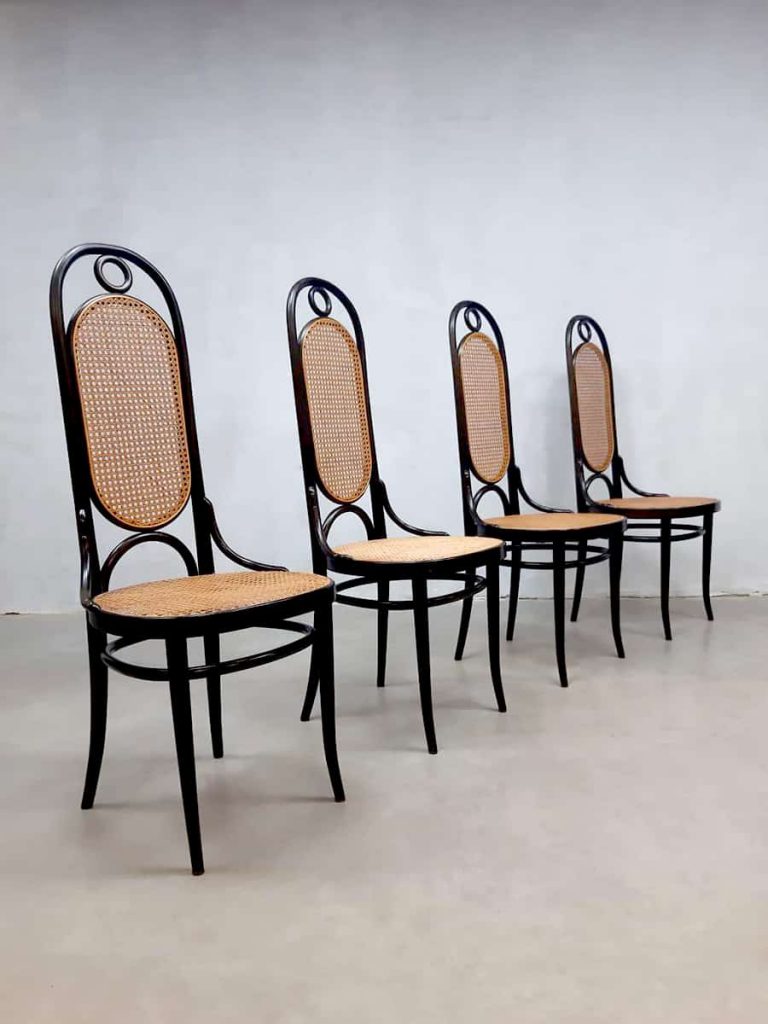 Dining chairs eetkamerstoelen Thonet model 207R set vintage