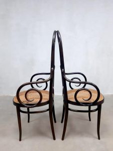 Design Michael Thonet originele vintage set 6 dining chairs set van 6 eetkamerstoelen stoelen