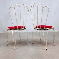 vintage retro tuinstoelen antiek antique wire garden chairs France