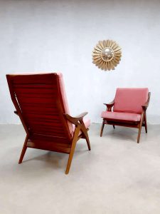 Vintage design de Ster Gelderland the knot fauteuil armchair pink velvet