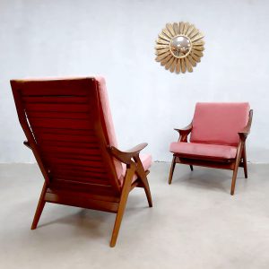 Vintage design de Ster Gelderland the knot fauteuil armchair pink velvet