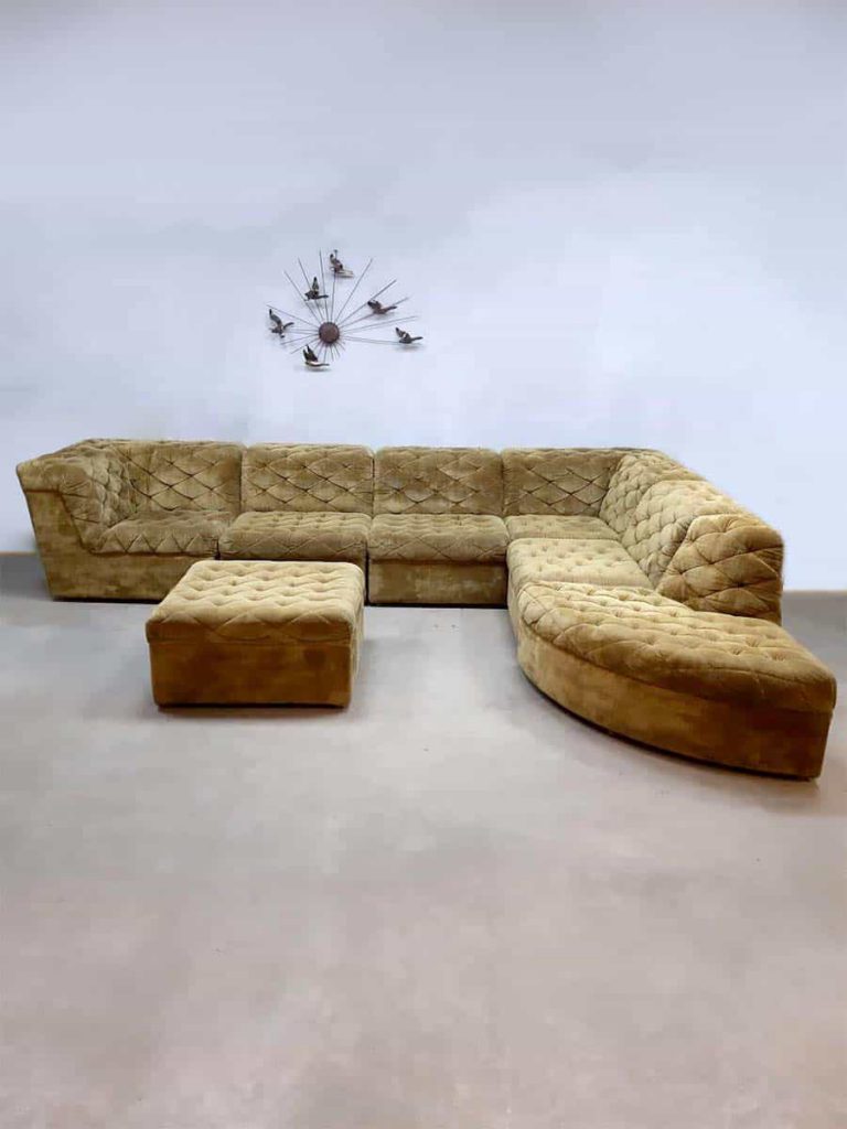 Vintage modular sofa seating elements bank Laauser XL