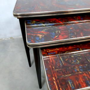 midcentury vintage retro mimiset nesting tables Pop art