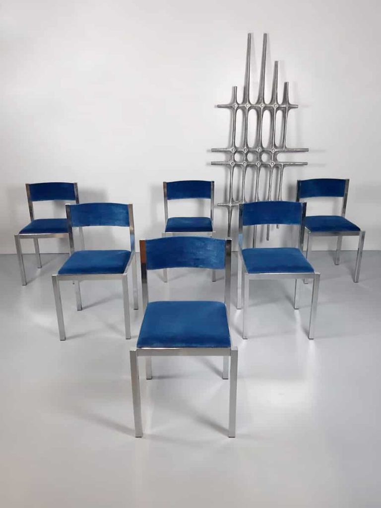 Vintage Italian design dining chairs eetkamerstoelen Cidue