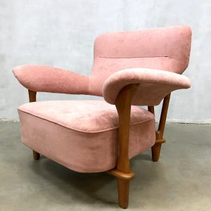 vintage armchair Artifort F109 Theo Ruth pink velvet armchair