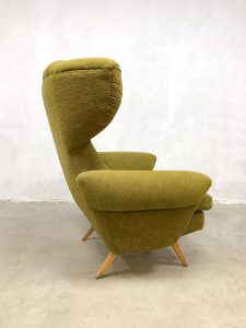 midcentury vintage design wingback chair oorfauteuil