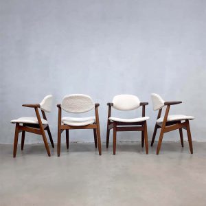 vintage dutch design chairs eetkamerstoelen cowhorn Tijsseling koehoorn