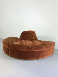 vintage sofa chocolate brown elementen bank modulair