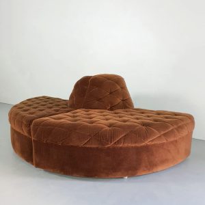 vintage sofa chocolate brown elementen bank modulair