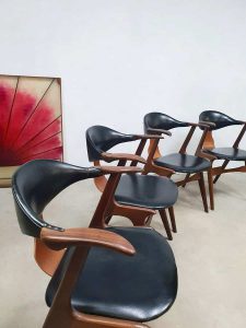vintage dutch design stoel stoelen Louis van Teeffelen cowhorn chairs koehoornstoelen