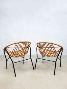 Vintage design rattan chairs Rohe Noordwolde