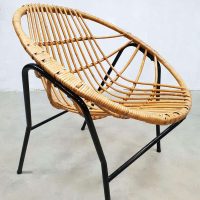 vintage nederlands design rotan stoel rattan chair Rohe Noordwolde
